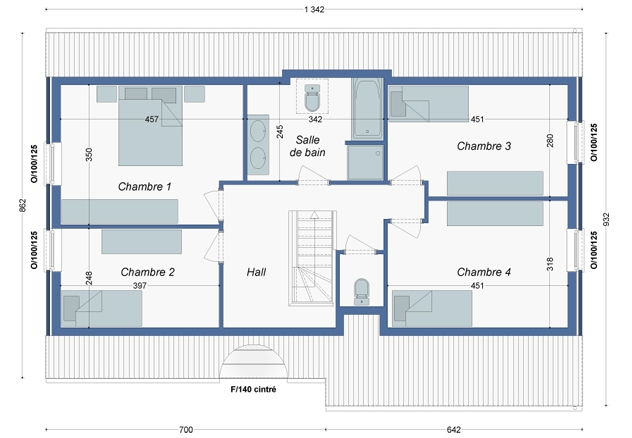 Plan_Maison_Chataigniers_Etage